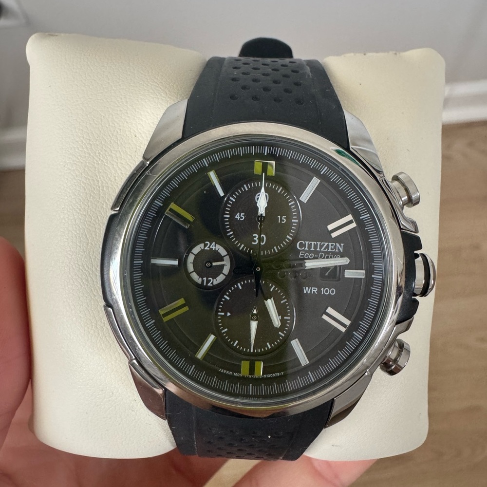 Citizen Black and Silver Chronograph Watch